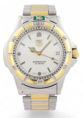 TAG Heuer ゴールドシルバー 時計　515/A　美品 Tag Heuer 200M Watch Stainless Steel/Gold Plated Quartz S94