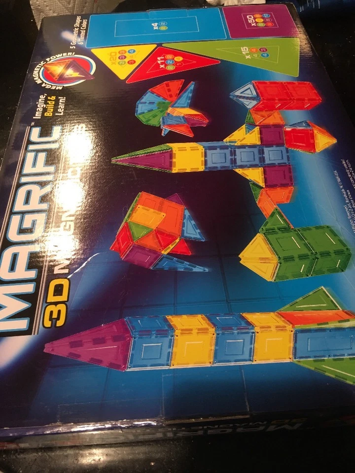 Cra-Z-Art Magrific Magnetic Set 100-Piece TILES New Factory Sealed Box - Image 4 of 4