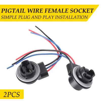 Universal Pigtail Wire Female Socket 3157 S Two Harness Front Turn