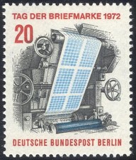 Germany (B) 1972 Stamp Day/Gravure Printing Press/Stamps/Machinery 1v (n44324)