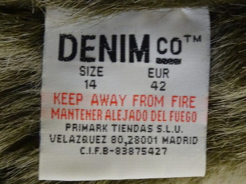 Vintage DENIM CO Faux Suede & Faux Fur Reversible Gillet Vest - Size 14 - Picture 6 of 7