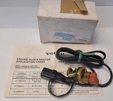 1980s Volvo Diesel Engine Block Heater 1189855-8 Accessory Original Vintage NOS