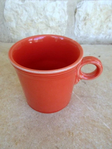 Fiesta Persimmon Ring Handled Coffee Cup/Mug Homer Laughlin Fiestaware