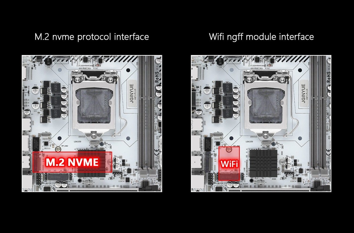 LGA 1150 Motherboard Intel M.2 NVME SATA USB3.0 VGA HDMI Mini-ITX