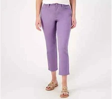 Laurie Felt Wave Denim 5-Pocket Crp Straight Jeans-Dusty Lilac-Petite 12 A282089