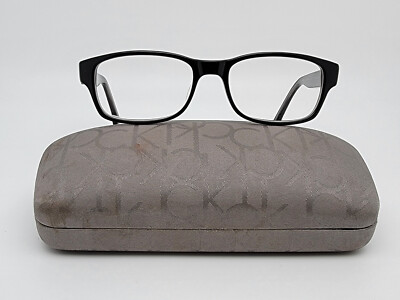 Calvin Klein CK 5570 Black Clear Rectangular Eyeglasses Frame w