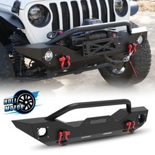 Black Steel Heavy Duty Front Bumper For 2018-2026 Jeep Wrangler Jl W2d-rings Black Steel Heavy Duty Front Bumper For 2018-2026 Jeep Wrangler Jl W2d-rings