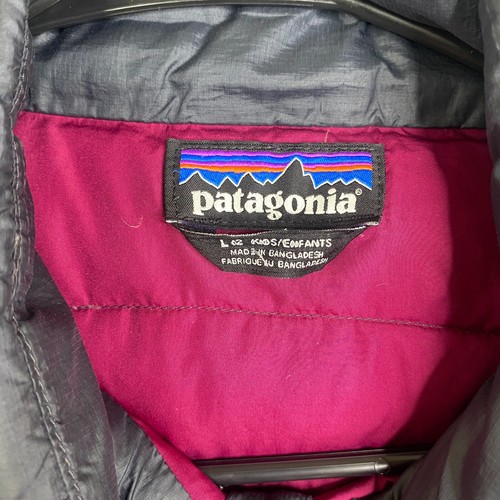Patagonia Jacket Girls Kids Large 12 Gray Down Sweater Full Zip Puffer 68233 - Picture 9 of 16