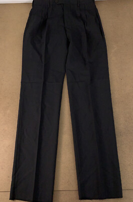 Prosper Exclusive Men's Size 36R Black Pleated Front Straight Leg Dress Pant NWT