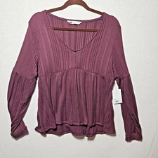 So Goods For Life Top Burgandy Women's S