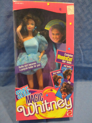 Barbie Style Magic Whitney, WondraCurl Hair, RARE, Mattel, # 1290, 1988, NRFB