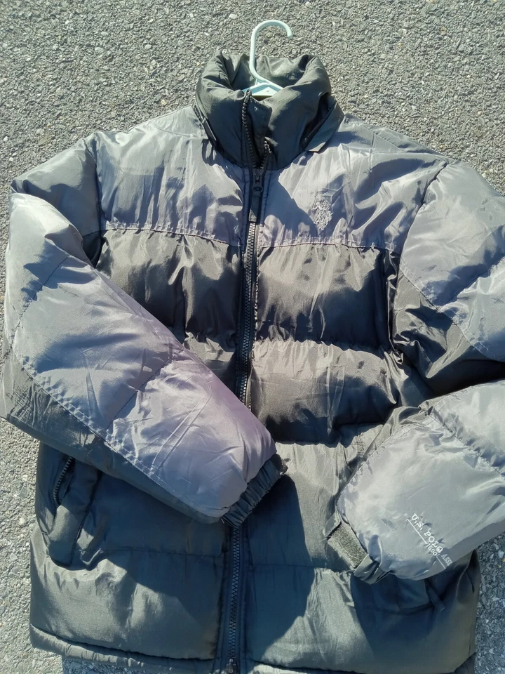 Chaqueta acolchada Polo Ralph Lauren para hombre forrada negra cremallera completa aislada 😎 Foto 3 de 4