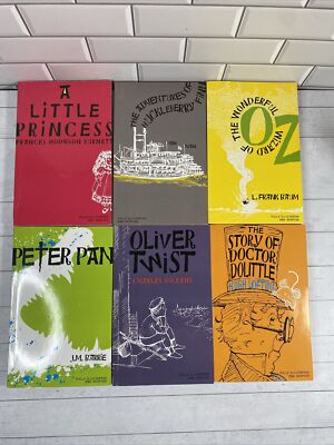 Junior Classics Dalmatian Press Lot Of 6 Adapted Abridged Peter Pan Oliver Twist