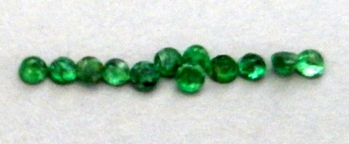 Natural Mined Emeralds /Small Lots /Sizes 1.6-2.7mm /Good Color /Natural Matrix - Picture 8 of 11