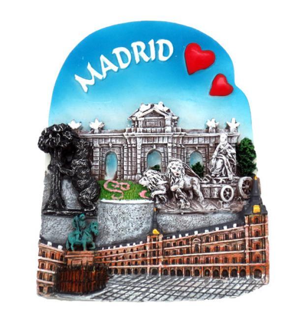 Madrid magnet souvenir Spain Plaza de Cibeles, Puerta Alcala, new!!!