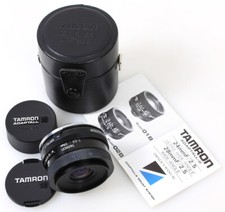 Tamron Adaptall-2 28mm f/2.5 Wide Angle Lens w/Case   Caps for Nikon FE / FM