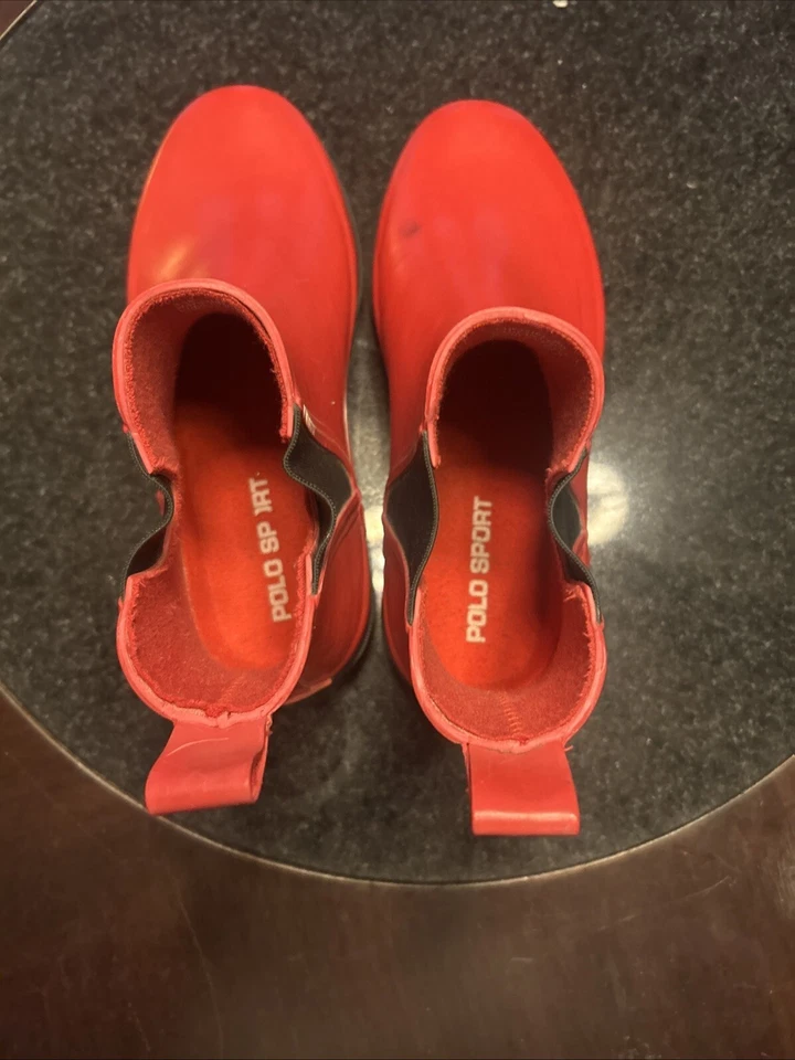 Botas Polo Sport Ralph Lauren Femininas Vermelhas Tamanho 9B - Imagem 4 de 4