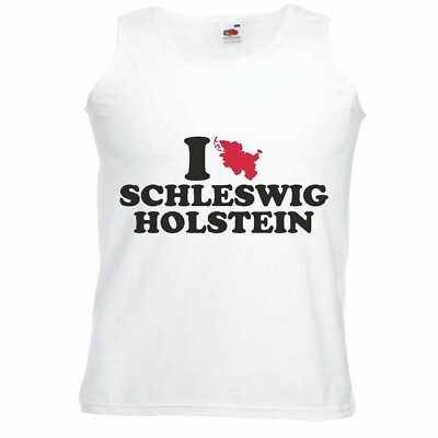 Tank Top I LOVE SCHLESWIG HOLSTEIN - DEUTSCHLAND - GERMANY - BUNDESLAND -