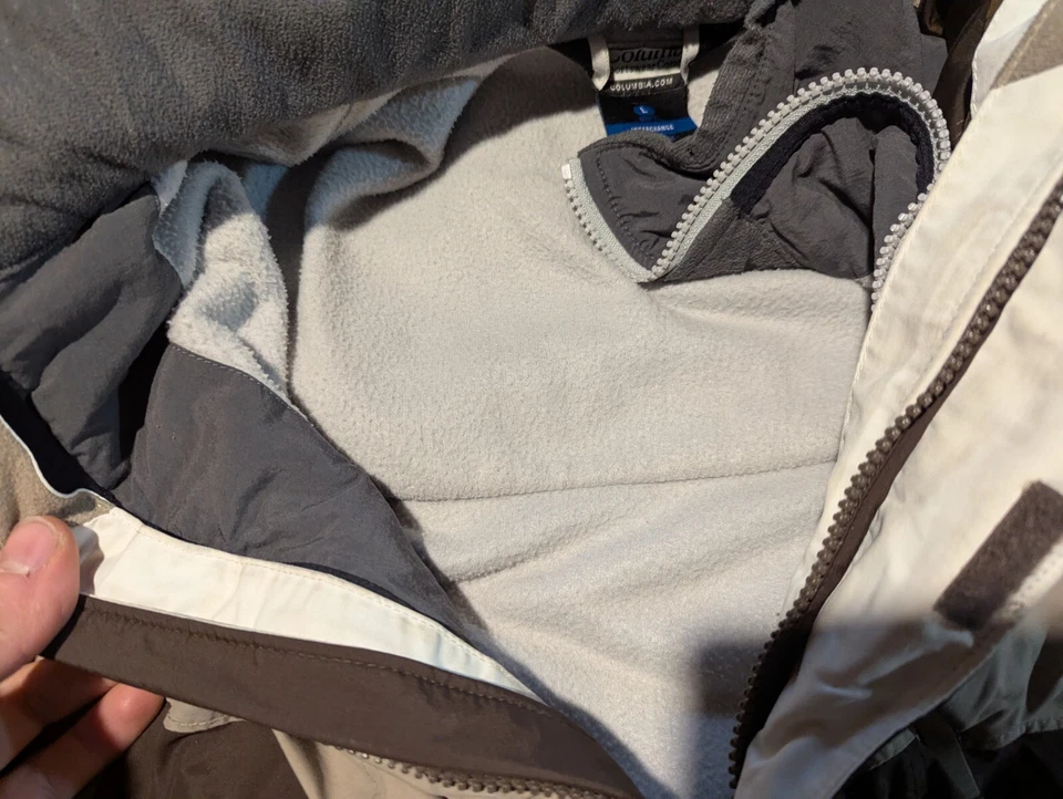 Chaqueta Columbia Para Hombre Grande Bugaboo Colorblock 3 en 1 Abrigo Forrado de Vellón Parka  Foto 3 de 4