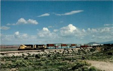 Vintage Postcard: Double Stack Maersk Train in Santa Fe