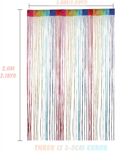Door String Curtain Fringe Panel Room Divider Tassel Screen for Home Wedding - Picture 2 of 11