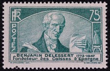 YT n°303*  B. DELESSERT. 1935  Neuf avec trace charnière .Cote 22€