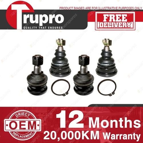 4 Pcs Trupro Lower+upper Ball Joints for NISSAN COMMERCIAL NAVARA 2WD