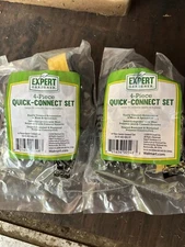 Lot of 2 ~Expert Gardener Plastic 4-Piece Quick-Connect Set For Hoses/Sprinklers