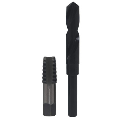 1/2 In Carbon Steel Npt Pipe Tap And 23/32 In High Speed Steel Drill Bit Set New