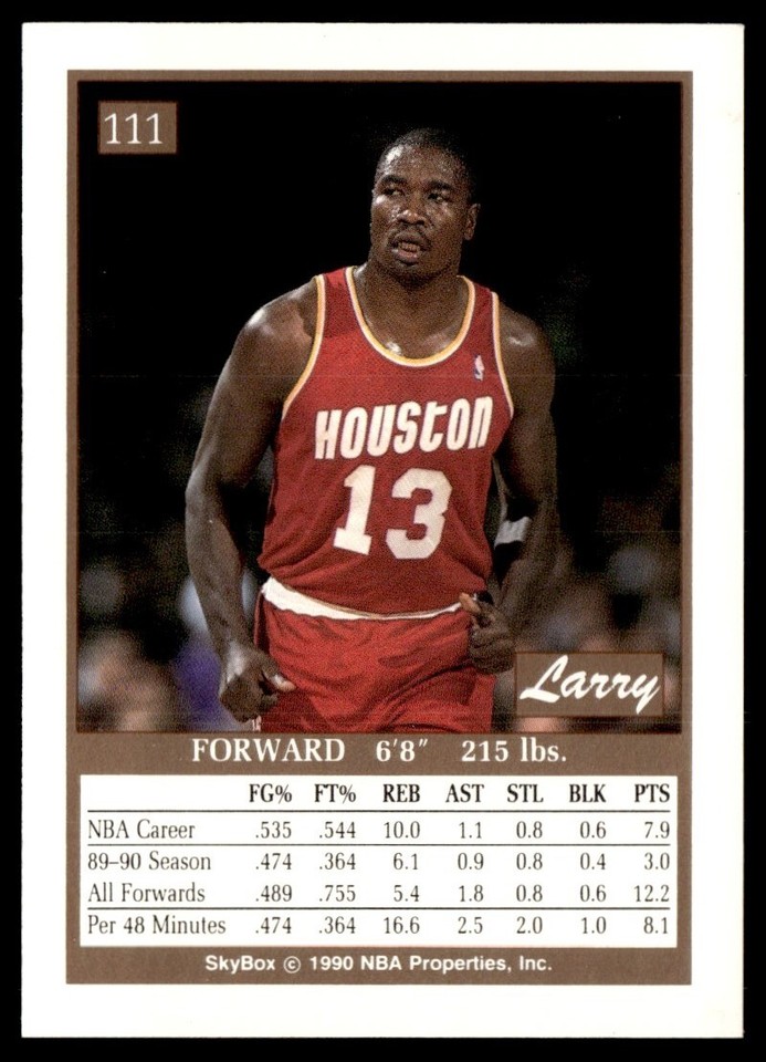 1990-91 SkyBox Larry Smith Houston Rockets #111A | eBay