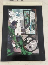 JLA #12 ART original comic COLOR GUIDE 1997 GREEN LANTERN HALF SPLASH