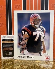 ANTHONY MUNOZ CINCINNATI BENGALS-  SIGNED 8x10 PHOTO - JSA
