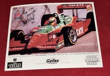 Tarjeta fotográfica de doble cara firmada por Adrián Fernández Galled Racing 1994 M