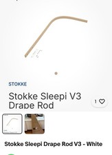 Stokke Sleepi Drape Rod, Natural Beech Wood Crib Accessory