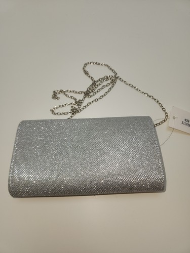 Petit sac à main pochette à rabat pailleté métallisé sac de soirée - mère mariée bal NEUF - Photo 3/3