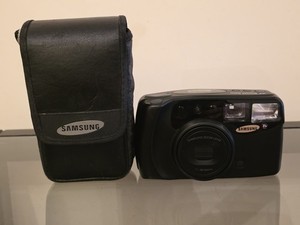 Samsung Af Zoom 800 35mm Film Camera Point And Shoot Compact With Case Working
