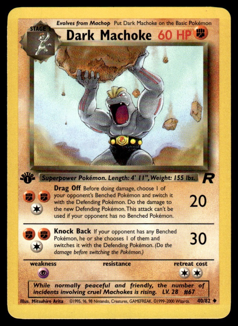 2000 Classic - Team Rocket Dark Machoke Stage 1/Uncommon #40/82
