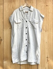 Madewell NWT Tan Linen Utility Shirtdress Sz Small