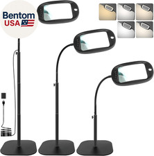 Upgraded 30X 10X Floor Magnifying Glass with Light and Stand, Heightened 3-In-1