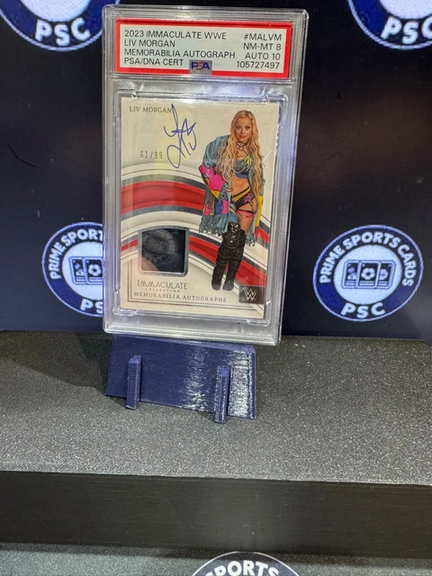 Liv Morgan Patch On Card Auto PSA 8 10 - WWE SINGLES SHOW 17/10/25 8PM
