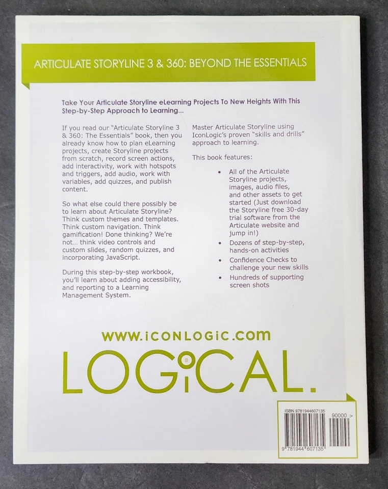 Articulate Storyline 3 & 360: Beyond the Essentials by Siegel & Hadi (2017) - Image 2 of 4