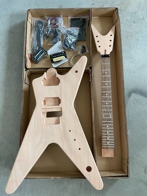 Mahogany Body Rosewood Fretboard Diy Electric Guitar Kit Dimebag ML Style