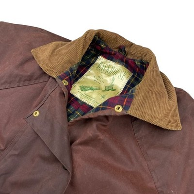 Backhouse Barbour Stockman Men's Waxed Cotton Trench Coat Brown