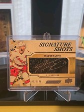 2019-20 Upper Deck Engrained Signature Shots Jaccob Slavin /100 #SS-JS