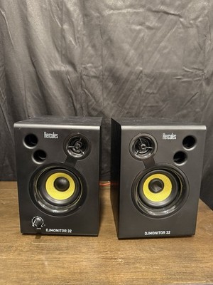 Hercules DJ Monitor 32 Desk , Radio Speakers USED! Clean. Tested & Works Great!