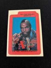 MR T  ROOKIE 1983 THE A-TEAM B.A. STICKER TV SHOW NRMT TRADING TOPPS  CARD !