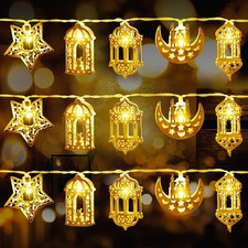 Ramadan Eid Mubarak String Light, 10.3 Feet 20LEDs Muslim Ramadan Decorations