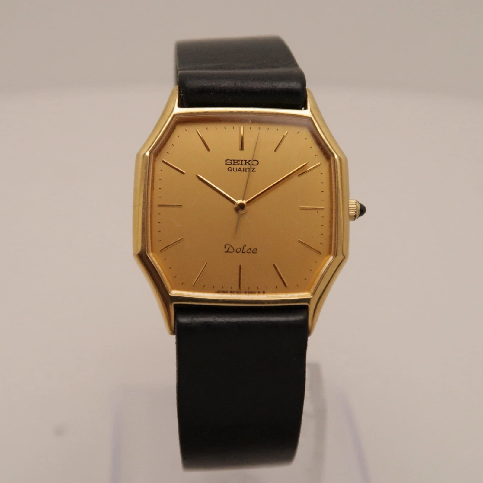 SEIKO Dolce 6030-5500 Hexagon Analog Quartz Men Vintage Watch W323 *SOLD AS IS