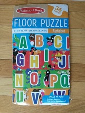 Melissa  Doug Jumbo Floor Puzzle 36-Piece Alphabet Letters Animals 34"x22"