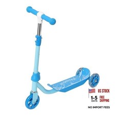 Scooter de Tres Ruedas para Niños 2-5, Iluminar Scooters Princess con Azul
